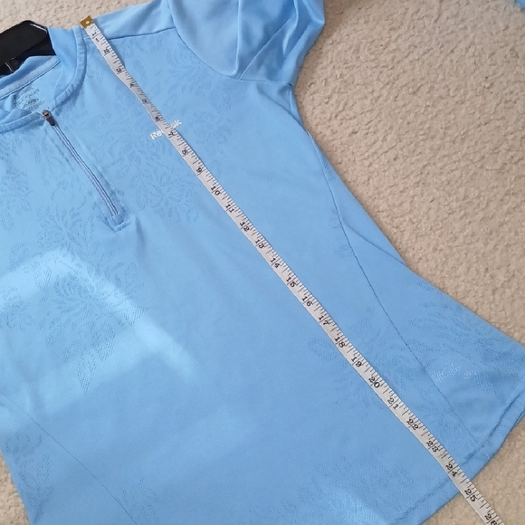 Women's Reebok Lightweight Half-zip Blue Pullover - Picture 5 of 7